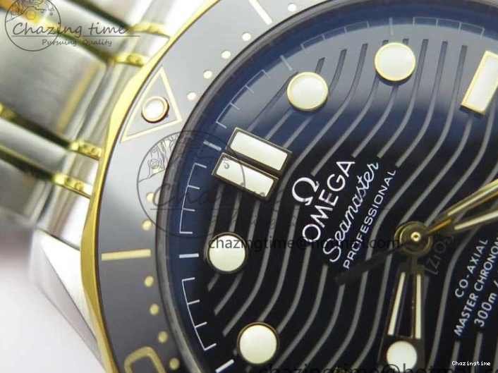 1103 MultiPurpose 2018 Seamaster Diver 300M SS YG VSF 1:1 Best Edition YG Bezel Black Dial on SS YG Bracelet A 7937